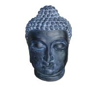 Relaxdays Testa di Buddha Decorazione Zen Resistent e Resistente alle intemperie 55x36x32 cm Antracite