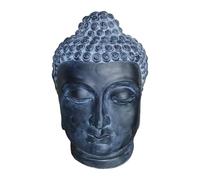 Relaxdays Testa di Buddha Decorazione Zen Resistent e Resistente alle intemperie 55x36x32 cm Antracite