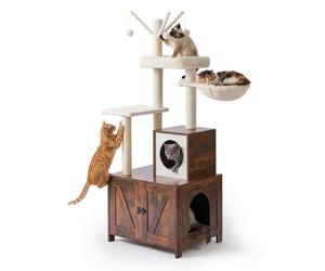 Relaxdays Tiragraffi con mobile lettiera 150 cm