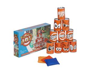 Relaxdays Tiro al barattolo per bambini da esterni