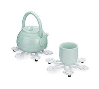 Sottopentola ghisa set 2 sottopiatti sotto pentole teiera padelle 1,5x18x18 cm