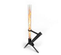 Relaxdays Torcia a pellet in acciaio inox