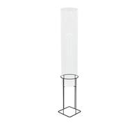 Relaxdays Torre Decorativa per laghetto in Acrilico e Metallo, 68,5 x 20 cm, Trasparente/Grigio