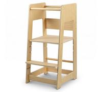 Relaxdays Torre Montessoriana per Bambini, regolabile, marrone chiaro