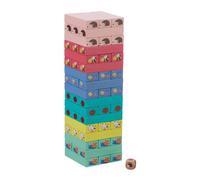 Relaxdays Torre traballante con animali disegnati