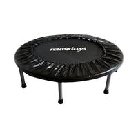 Relaxdays Trampolino da Interno Pieghevole Ø 95 cm, Portata 100 kg, Sport e Ginnastica, Nero (22 x 95 x 95 cm)