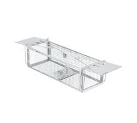 Relaxdays Trappola per Topi Vivi, Gabbia Scaccia Roditori, Esca Non Letale, HLP 11,5x40x14,5 cm, Mouse Trap, Argentato, Ferro, 23 x 43 x 16 cm