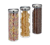 Set di barattoli da 1,6 L Contenitori in vetro Vasetti per alimenti 3 pz.