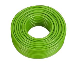 Relaxdays Tubo Flessibile da Giardino 50 m, Pompa Irrigazione Aiuole e Prati, Attacco 1/2", in Plastica, Verde Chiaro