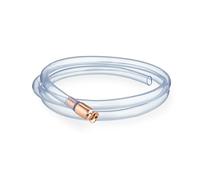 Relaxdays Tubo Flessibile, Lunghezza da 187 cm ca, Travaso Liquidi, Acqua, Vino & Benzina, Pompa Manuale, Trasparente, Rame, 1 pz