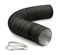 Relaxdays Tubo scarico nero 5 m