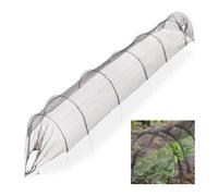 Relaxdays Rete a Tunnel da 3,3 m per Orto, Protezione da Insetti e Parassiti, Maglie Strette, con Archetti, Nero