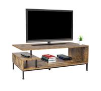 Relaxdays Mobile TV con 3 Ripiani, Misura 106x40x39,5 cm, Marrone/Nero