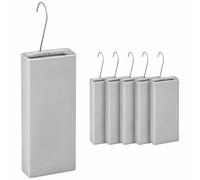 Relaxdays Umidificatori per termosifone, grigio chiaro | set da 6, ceramica, da appendere, HxLxP: 20x9x4 cm, 400 ml