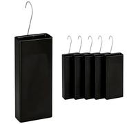 Relaxdays Umidificatori per Termosifone, Neri | Set da 6, Ceramica, HxLxP 20x9x4 cm, 400 ml, con Ganci
