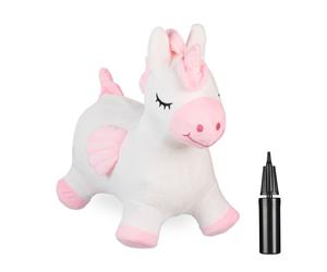 Relaxdays Unicorno gonfiabile salterello per bimbi