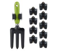 Relaxdays Utility Tool Clamps Set 10, Rubber Gripping Clips, Universal Wall Broo
