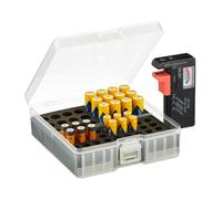 Relaxdays Valigetta per batterie con tester