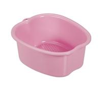 Relaxdays Vaschetta Pedicure, Vasca per Pediluvio, Bacinella Lavapiedi HLP 15x33x38 cm, Catino per Piedi, Foot Spa, Rosa