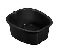 Relaxdays Vaschetta Pedicure, Vasca per Pediluvio, Bacinella Lavapiedi HLP 15x33x38 cm, Catino per Piedi, Foot Spa, Nero