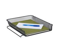 Vaschetta portadocumenti portalettere ufficio home office scrivania acciaio nero