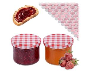 Relaxdays Vasetti, Set 100 pz, 220 ml, Tappo Twist-off, per Conserve, Trasparenti