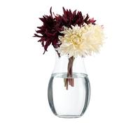 Relaxdays Vaso in Vetro Decorativo, Vasetto per Fiori da Interno, HxD: 26 x 15 cm, Decorazione Centrotavola, Trasparente