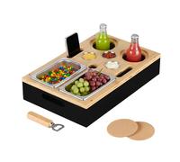 Relaxdays Vassoio da divano per salatini e drink