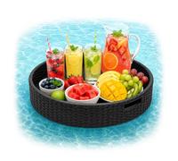 Relaxdays Vassoio galleggiante 2 in 1 per piscina, inaffondabile
