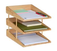 Relaxdays Vassoio portalettere con 3 scomparti