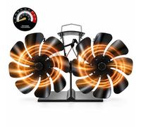 Relaxdays Ventilatore camino con termometro