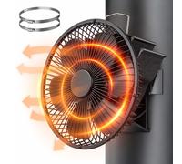 Relaxdays Ventilatore per tubo stufa con griglia