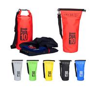 Relaxdays Zaino impermeabile Ocean Pack 10 L borsa stagna dry bag sacca ultraleggera per kajak vela sci rosso