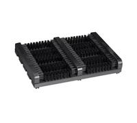 Relaxdays Pulisci Scarpe Ingresso con Spazzole Pulizia Sneaker e Suola Stivali, Tappetino Interni, Esterni, Setole, Nero, Legno, 5,5 x 36 x 26 cm