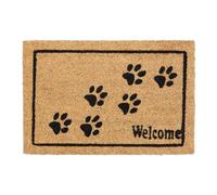 Zerbino in cocco con zampette e scritta welcome Stuoia antiscivolo 1,5 cm