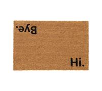 Relaxdays Zerbino in Fibra di Cocco, 60x40 cm, Tappetino Antiscivolo da Ingresso, Esterno e Interno, Color Naturale Nero