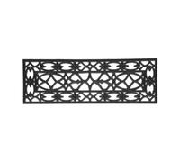 Relaxdays Zerbino di Gomma, 75 x 25 cm, Tappetino da Ingresso per la Casa, Resistente alle Intemperie, Antiscivolo, Nero