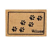 Zerbino in cocco con zampette e scritta welcome Stuoia antiscivolo 1,5 cm