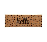 Relaxdays Zerbino Ingresso Casa, 75 x 25 cm, con Scritta, Tappeto per Interni e Esterni, in Fibra di Cocco, Marrone Nero