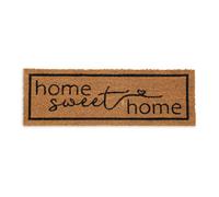 Relaxdays Zerbino Ingresso Casa, 75 x 25 cm, con Scritta, Tappeto per Interni e Esterni, in Fibra di Cocco, Marrone Nero