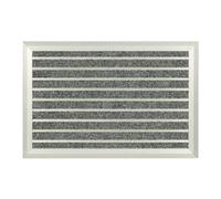 Relaxdays Zerbino in Alluminio 60x40 cm, Tappetino Cattura-Sporco da Esterno, Tappeto Porta Ingresso, Door Mat, Grigio