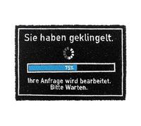 Relaxdays Zerbino in Cocco 60 x 40 cm, Antiscivolo, Resistente alle intemperie, per Interni ed Esterni, Nero