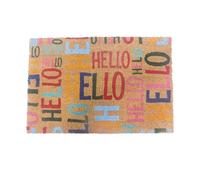 Relaxdays Zerbino in Cocco, Benvenuto, 60x40 cm, Antiscivolo, Resistente alle intemperie, per Interni ed Esterni, Colori