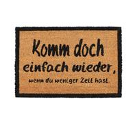 Relaxdays Zerbino Ingresso Casa, 40x60 cm, Tappeto Scritta KOMM DOCH Antiscivolo Fibra di Cocco, Indoor Outdoor, Marrone