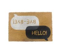 Relaxdays Zerbino in Cocco, Scritte accoglienti 60x40 cm, Antiscivolo, Resistente, Multicolore