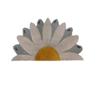 Relaxdays Zerbino in Cocco, semicircolare, 80x50, per Interni ed Esterni, Antiscivolo, Resistente