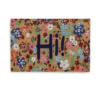 Zerbino Fibra Cocco "Hi" Interni Esterni Antiscivolo 40x60cm Fiori Colorati