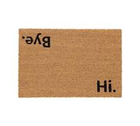 Relaxdays Zerbino in Fibra di Cocco, 60x40 cm, Tappetino Antiscivolo da Ingresso, Esterno e Interno, Color Naturale Nero