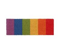 Zerbino fibra cocco interni esterni antiscivolo tappeto arcobaleno 75x25 cm home