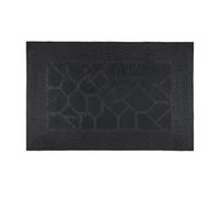 Relaxdays Zerbino in Gomma da Esterni e Interni, 40 x 60 cm, Antiscivolo, Design Welcome in Rilievo, da Ingresso, Nero, 1 pz